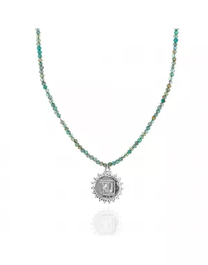 Collier Médaillon Ubuntu Aqua