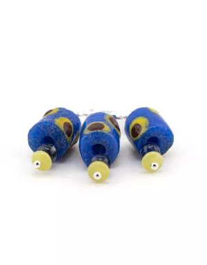 Boucles d'oreilles Mini Pois Jaune Yemaya Argent