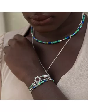 Bracelet Soleil Aqua Argent Ubuntu Renaissance
