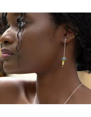 Boucles d'oreilles Multico Yemaya Argent