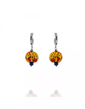 Boucles d'oreilles Feu Nandi Argent