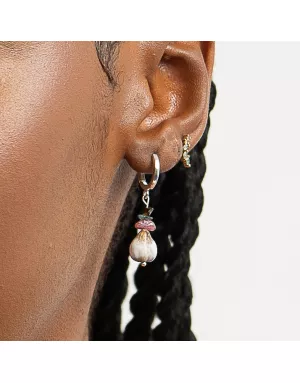 Boucles d'oreilles Job Rose Ubuntu argent
