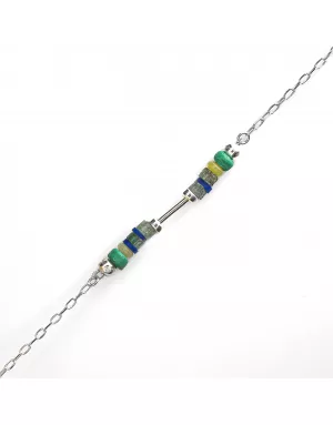 Bracelet Coco Bleu Ubuntu Argent