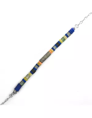 Bracelet Multi Bleu Ubuntu Argent